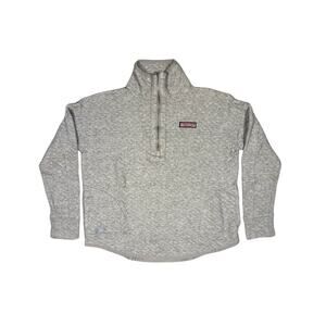Vineyard Vines Shep Shirt Gray Quilted 1/4 Zip Pullover Women’s XS Preppy